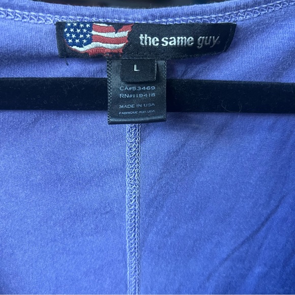 The Same Guy Purple V neck shirt large - Picture 3 of 6
